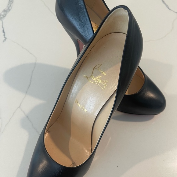 Christian Louboutin Paris Simple Pump 85 mm Heel Patent Calf Black Size 37/US7 - Picture 2 of 8